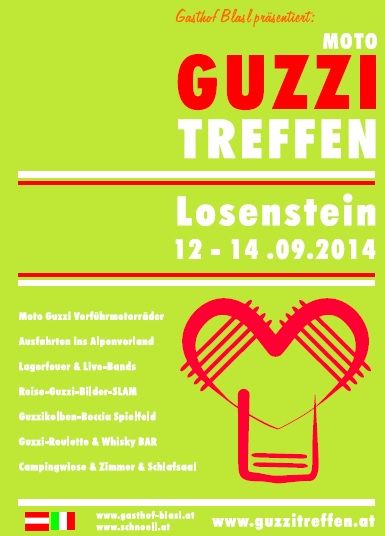 Losenstein Moto Guzzi Guzzitreffen 2014 Folder Erste Seite